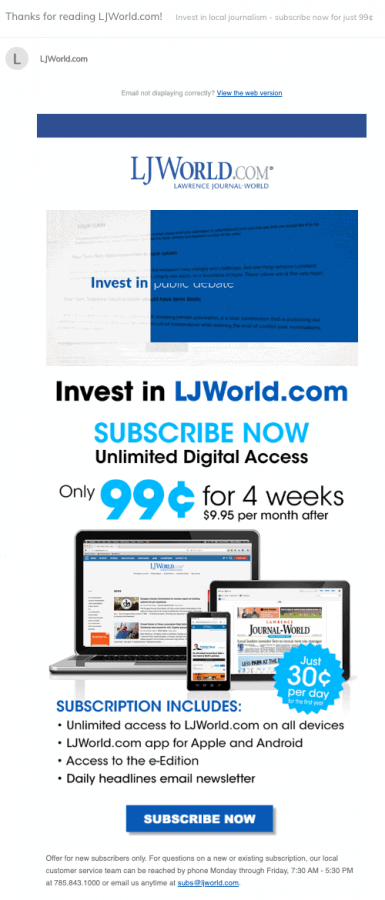 LJW Onboarding dig sub email