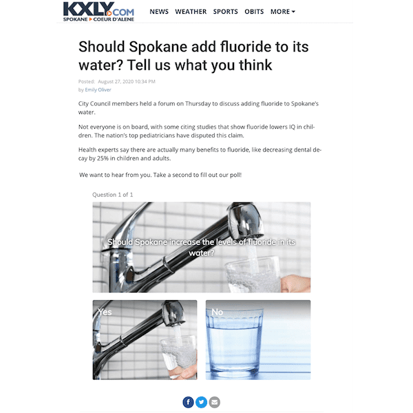 KXLY Leveraged a Poll for Coverage on Hot Topics