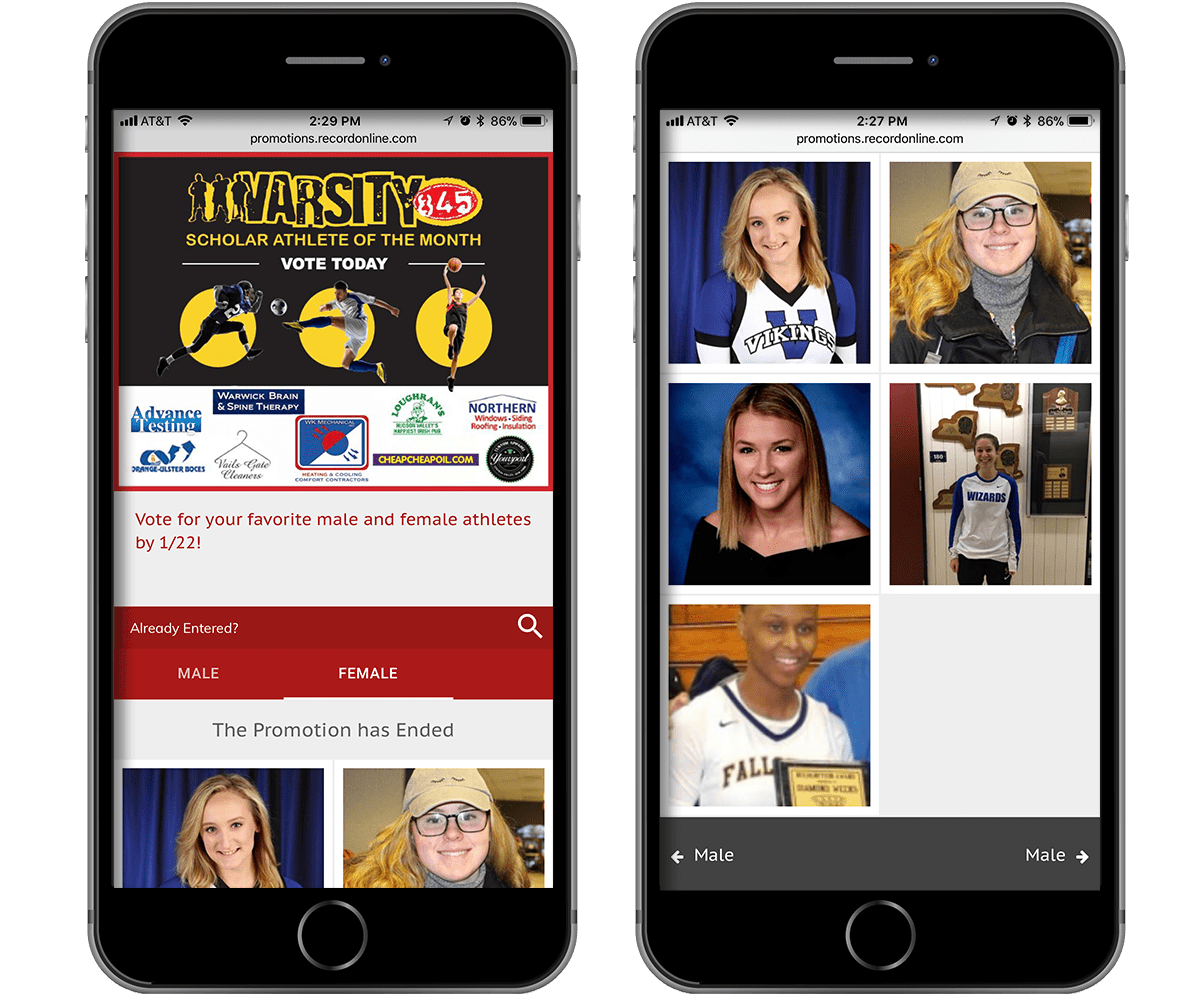 times herald record athlete ballot mobile