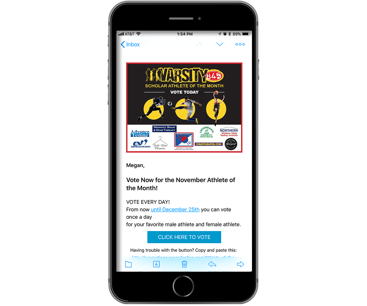 times herald record athlete ballot promote